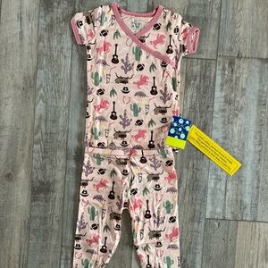 NWT Kickee Pants Rodeo Print Pajama Set